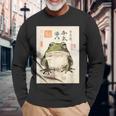 カエル浮世絵 アニメ 日本美術 長袖Tシャツ 高齢者への贈り物