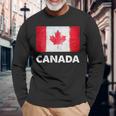 カナダ国旗ジャージ、カナダ。 長袖Tシャツ 高齢者への贈り物