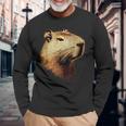 カピバラ Be Capy カピバラ げっ歯類 おもしろカピバラ Capybara 長袖Tシャツ 高齢者への贈り物