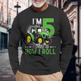 キッズ I Am 5 This Is How I Roll One Years Old Tractor 5歳の誕生日 長袖Tシャツ 高齢者への贈り物