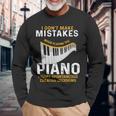 キーボード ピアニスト 面白い 音楽 ミュージシャン ピアノ奏者 恋人 長袖Tシャツ 高齢者への贈り物
