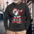 クールなサンタクロースダブダンシング クリスマス 面白いクリスマスダビング 長袖Tシャツ 高齢者への贈り物