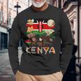 ケニア国旗の衣装のアイデア ケニアフード&ケニア国旗 長袖Tシャツ 高齢者への贈り物