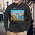 ゴッホ 面白いtシャツ アート アルルの跳ね橋 印象派 絵画 メンズ レディース 面白い 服 美術 油彩画 長袖Tシャツ 高齢者への贈り物