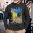 ゴッホ 面白いtシャツ アート 夜のカフェテラス 印象派 絵画 メンズ レディース 面白い 服 美術 油彩画 長袖Tシャツ 高齢者への贈り物