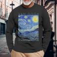 ゴッホ星月夜 長袖Tシャツ 高齢者への贈り物