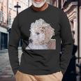 ゴールデンドゥードル 犬 ペット 動物 グラフィック かっこいい おもしろい かわいい 長袖Tシャツ 高齢者への贈り物
