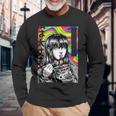 サイケデリック・ラーメン・アニメ・ガール マンガ・インスタント・ヌードル・ガール 長袖Tシャツ 高齢者への贈り物