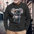 サングラスをかけたコアラ オーストラリア コアラ クマ かわいい コアラクマ 長袖Tシャツ 高齢者への贈り物