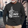 ジャズ・サックス レッツ・ジャズ・シング・アップlet's Jazz Thing Up 長袖Tシャツ 高齢者への贈り物