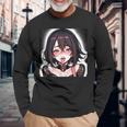 スケベなアニメガール エッチ・ワイフ アニメ 変態 長袖Tシャツ 高齢者への贈り物