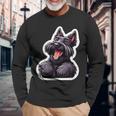スコティッシュテリア 面白い スコティッシュテリア カワイイ 子犬 犬 長袖Tシャツ 高齢者への贈り物