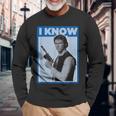 スター・ウォーズ クラシック ハン・ソロ I Know You Love Me ポスター 長袖Tシャツ 高齢者への贈り物