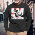 スーパーモトスーパーモタードエンデューロモトクロス 長袖Tシャツ 高齢者への贈り物