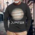 ソーラーシステム プラネット 木星 宇宙 長袖Tシャツ 高齢者への贈り物