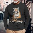 タイガー ママ&ベビー 母の日 トラ 動物好き 長袖Tシャツ 高齢者への贈り物