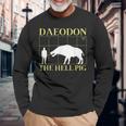 ダエオドン 地獄の豚 先史時代の絶滅した豚 長袖Tシャツ 高齢者への贈り物