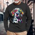 ダルメシアンとサングラスの犬 ダルメシアンが大好きです 長袖Tシャツ 高齢者への贈り物