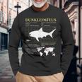 ダンクルオステウス デボン紀の海の怪物 絶滅動物 長袖Tシャツ 高齢者への贈り物