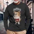 チワワ犬 ムエタイ キックボクシングチャンピオン 長袖Tシャツ 高齢者への贈り物