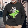チンチラ T-Rex 恐竜 ペット おもしろい ティラノサウルス 長袖Tシャツ 高齢者への贈り物