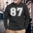 チームジャージーナンバー87 スポーツギフト 長袖Tシャツ 高齢者への贈り物