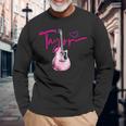 テイラーのファーストネーム 私はテイラーガールが大好きです かわいいギター 長袖Tシャツ 高齢者への贈り物