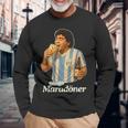 ディエゴ・マラドーナー X デリシャス ドニ ミーム ドナー ケバブ好き 長袖Tシャツ 高齢者への贈り物