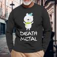 デスメタル ホッキョクグマ Cute Polar Bear Metalhead Death Metal 長袖Tシャツ 高齢者への贈り物