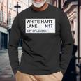 トッテナム フットボールチーム ホワイト ハートレーン ストリートサイン 長袖Tシャツ 高齢者への贈り物