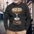 トレンディなエスプレッソマティーニコーヒーカクテル。 長袖Tシャツ 高齢者への贈り物