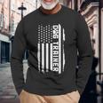 ドッグトレーナー アメリカ国旗 愛国的な犬の訓練 長袖Tシャツ 高齢者への贈り物
