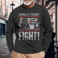 ドナルド・トランプ拳ポンプ We Fight American Flag Trump 2024 長袖Tシャツ 高齢者への贈り物