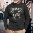 ドラマー、ティードラム、ドラムプレーヤーへのギフトに。 長袖Tシャツ 高齢者への贈り物