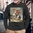 ナポレオン・ボナパルト ジャック・ルイ・デイヴィッド ネオクラシシズムアート 長袖Tシャツ 高齢者への贈り物