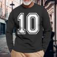 ナンバー10 誕生日ギフト スポーツ選手 チーム番号入りジャージ 長袖Tシャツ 高齢者への贈り物
