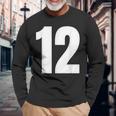 ナンバー12 シャツ。十二 長袖Tシャツ 高齢者への贈り物