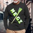 ネギ Negi【The 野菜】葱【変なtシャツ屋さん】面白いポップ デザイン 長袖Tシャツ 高齢者への贈り物
