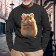 ハムスター げっ歯類 ゴールデンハムスター フィールドハムスター 小型ハムスター 長袖Tシャツ 高齢者への贈り物