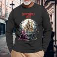 ハロウィン ナイト カウント ドラキュラ城 長袖Tシャツ 高齢者への贈り物