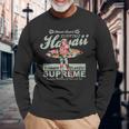 ハワイレトロ シュプリーム カウアイ サーフィン クラシック 長袖Tシャツ 高齢者への贈り物