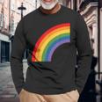 ハーフレインボー Roygbiv カラフルラッキーレインボー 長袖Tシャツ 高齢者への贈り物