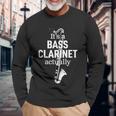 バスクラリネット奏者のためのクラリネットユーモア 面白いバスクラリネット Bass Clarinet 長袖Tシャツ 高齢者への贈り物
