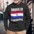 パラグアイプライド パラグアイ国旗 Orgullo Paraguayo 長袖Tシャツ 高齢者への贈り物