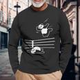 パンダ ベア レスラー レスリング グラップリング 長袖Tシャツ 高齢者への贈り物