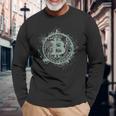 ビットコイン Btcシンボル 暗号とビットコイン 長袖Tシャツ 高齢者への贈り物