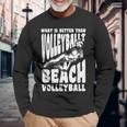 ビーチバレー選手の言葉 長袖Tシャツ 高齢者への贈り物