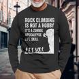 ファニーロッククライマーギフト 男女兼用 クールなゾンビクライミングに 長袖Tシャツ 高齢者への贈り物