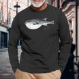 フグ 漁師デザイン 海洋愛好家向け 長袖Tシャツ 高齢者への贈り物