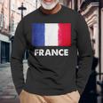 フランス国旗tシャツ 長袖Tシャツ 高齢者への贈り物